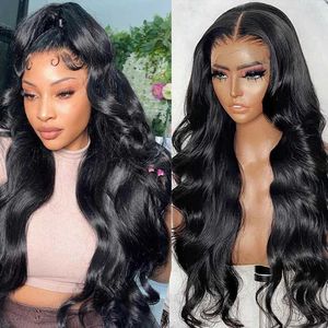 Synthetic Wigs Synthetic Wigs Body Wave 13X4 13x6 HD Lace Front Wig 5x5 HD Lace Closure 360 Full Glueless Wig Brazilian Princess Virgin Front Human Hair Wigs 240327