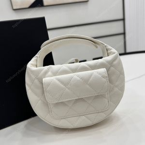 10a bolsa de embreagem de designer de alta qualidade mini bolsa totes bolsas de luxo 16cm bolsa de caviar de couro sacos com zíper para mulheres pochette bolsa de mudança branca embalagem de caixa de presente