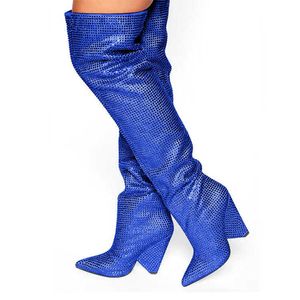 Largas HBP Botas Non-Brand Luxury de Mujer Strange Obc w kobiece buty Bling Diamond Rhinestone Boots
