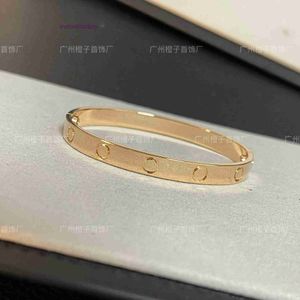 Original 1to1 Cartres Bracelet CNC Precision Edition V Gold Card Home Thread Wide Diamondless LOVE Simple and Advanced Couple Eternal GTQ1