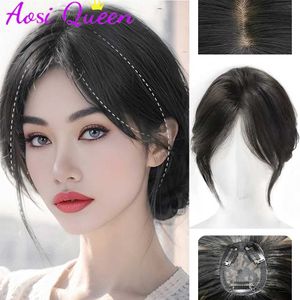 Synthetic Wigs Bangs AOSI Korean Comic Eight-character Bangs Wig For Women To Increase Hair Volume And Cover Gray Hair Replacement Wig 240328 240327