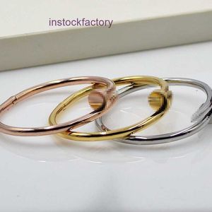 Original 1to1 Cartres Bracelet Nail 18K Gold Colorless 18k gold Open Personalized Trend Luxury Simple and Advanced Sense