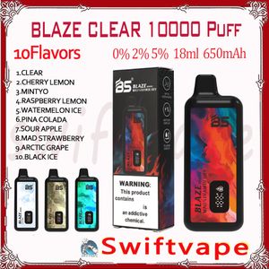 Оригинальная одноразовая электронная сигарета Breze Stiik BLAZE 10000 Puff, 10 вкусов, 18 мл, перезаряжаемая батарея, 650 мАч, 0% 2% 5%, оптовик, 10 тыс. затяжек, ручка для вейпа