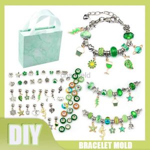 Bangle Bracelet Type Charm DIY Making Set Glass Beads Walk Bead Necklace Set Accessories Box Jewelry Storage Gifts For Jewelry Making 240319