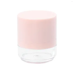 Lagringsflaskor kompakt bärbar lös pulverfodral makeup container kosmetika resor rosa containrar