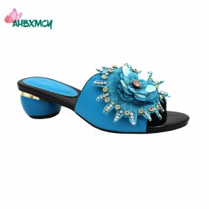 Pumps Sky Blue Color Special Arrivals 2021 Summer High Quality Italian Women Shoes can Matching Bag Nigerian Ladies Shoes for Wedding