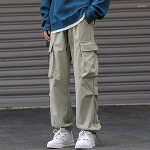 Men's Pants 2024 Cargo Men Side Pockets Casual Wide Leg Y2K Streetwear Straight Trousers Large Size 5XL