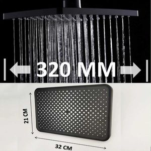 Bathroom Shower Heads Big Panel Large Flow Supercharge Rainfall Ceiling Mounted Shower Head 360 Rotation High Pressure Abs Thicken Bathroom Shower Y240319