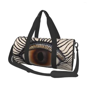 Utomhuspåsar Eye Illuminati Sport 3D Tryck stor kapacitet Gym Bag Oxford Men Women Custom Handbag Swimming Colorful Fitness
