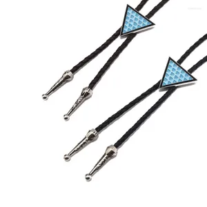 Bow Ties Girls Collar Bolo Tie Pendant Necklace Jewelry Chokers Chain Glinting Triangular