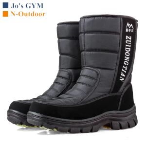 Schuhe Herren im Freien Winterstiefel verdicken warme Plüsch -Ski -Wanderschuhe Sportstiefel Sport Travel wasserdichte Nicht -Slip -Plattform Hightop Schuhe