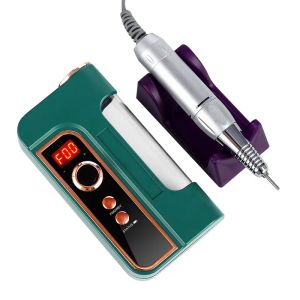 Kits Broca de unhas de unha Hine exercícios de manicure elétricos recarregáveis de moagem 35000rpm Motor sem escova de baixo ruído portátil Polloleador de gel de unha