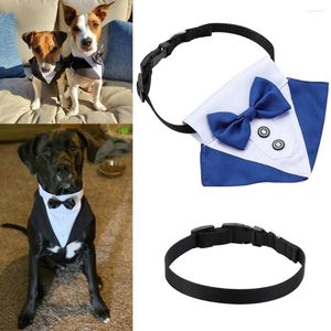 Abbigliamento per cani Adorabile toelettatura di gatti regolabile carino colletto bianco smoking papillon cravatta abito cravatta formale