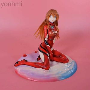 Action Toy Figures Anime Eva Figures Asuka Langley Soryu Figure Last Scene Statue Sitting Battle Damage Soryu Figura 19cm Sexy Girl Figure Toys Boy 24319