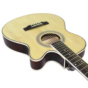 Guitar Thin Body Guitar Acoustic 40 Inch Electric 6 SteelStrings Flattop Balladry Folk Pop Guitarra Red High Gloss Cutaway Electro