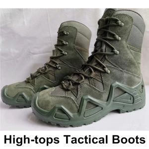 Scarpe stivali tattici uomini escursionisti escursionisti scarpe sportive non colpische impermeabili bassa hightop desertop addestramento militare da combattimento stivali esercito scarpa