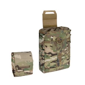 Väskor Idogear Tactical Foldble Recycling Rollup Bag Dump Pouch For Belt Vest Plate Carrier Molle Drop Pouch Midjepåse Airsoft 3577