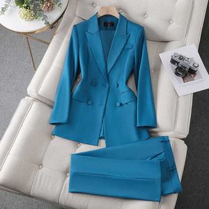 High Quality Business Suit Office Womens Work Formal Jacket Pants Two Piece Set Tuxedo