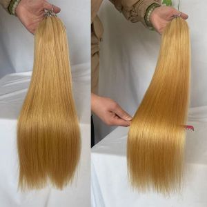 Extensions Blonde Farbige 100 % Echthaarfedern Für Haarverlängerungen 200 Stück/Lot 1824 Zoll Gerade Lange Federhaarverlängerung Für Frauen