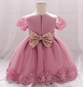 Girl039s Abiti Tinta unita Costume da principessa Elegante abito formale in pizzo per bambini per ragazze7279894