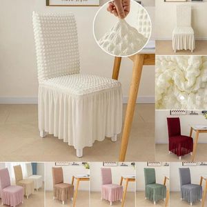 Chair Covers Elastic European Cover Solid Color T-shape Dining Room Seat Slipcover For Kitchen Office Wedding Banquet Home