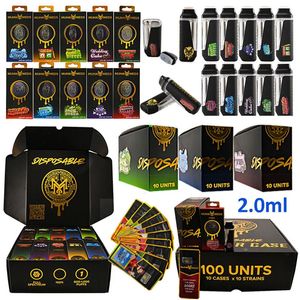 Muha Meds Vapes Vazios Descartáveis Recarregáveis 280mAh 2.0ml Vaporizador Pods 10 Cepas em Estoque 1000pcs