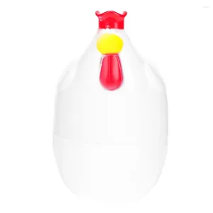 Dubbelpannor Mikrovågsugn Egg Steamer Chicken Shaped Kitchen Gadget Tool Cooked Cooker Creative Plast Tallicsil Cup