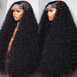 Synthetic Wigs Synthetic Wigs 40 42 Inch Deep Wave Frontal Wig Full13x4 13x6 HD Lace Frontal Human Hair Wig Water Curly Human Hair Lace Frontal Wigs For Women 240329