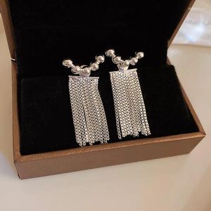 Dangle Earrings Luxury Women's Rhinestone Fringeハンギングジルコンシャイニービーズウェディングステートメントパーティージュエリーギフト