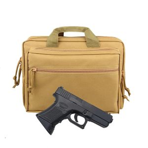 가방 전술 Glock 휴대용 권총 총기 가방 케이스 잡지 파우치 캐리어 1911 CZ75 황소 자리 G2C Rang Bag Hunting Accessories