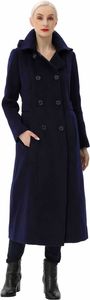 Bgsd Женское длинное прогулочное пальто из смеси шерсти Mariel с капюшоном (также доступно в размерах больших и миниатюрных)