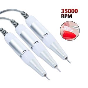 Kits Professional 35000 rpm Electric Nail Borr Hine Rostfritt stål Handtaget Electric Manicure Drill Accessory Nail Art Tool