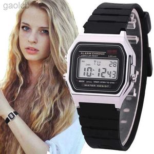 Wristwatches Gold Digital Women Watches Ultra-thin Sport LED Electronic Wrist Luminous Clock Ladies Watch Girls Montre Femme 24319