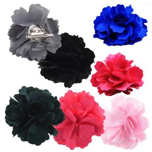 Acessórios de cabelo Kf-Silk Flower Clip Broche Corsage de casamento 8cm acessório