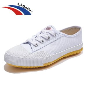 Skateboarding Dafu Original Sneakers Classic Style Martial Arts Taichi Taekwondo Wushu Kungfu Soft Comfortable All White Shoes