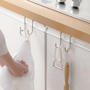 Hooks Double S Shape Hook Coat Hat Hanger Stainless Steel Cabinet Door Hanging Bedroom Clothes Storage Rack Organizer Tool