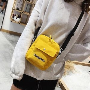 Bolsas de ombro femininas bolsa de cor pura casual tote bolsa de lona ao ar livre zíper mensageiro sac principal femme