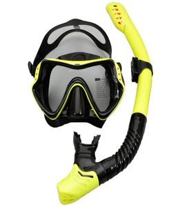 Snorkels Professional Swimming Diving Scuba Tube Antifog och Breath Mask Easy Goggles Set Glasögon Anti Masks7614757