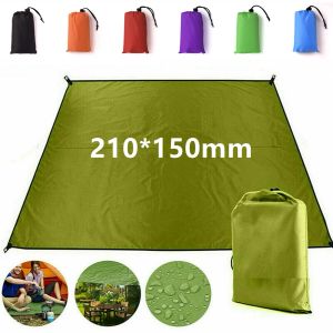 Mat 210*150cm Tent Tarp Rain Sun Shade Hammocks Shelter Camping Survival Sun Shelter Picnic Awning Cover Waterproof Out Hiking