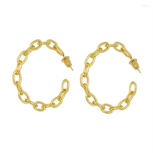 Hoopörhängen för kvinnor Luxury 2024 Trend 925 Silver Aesthetic Wedding Earing Circle Personlig 18K Guldpläterad smycken