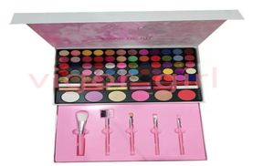 Kl conjuntos de maquiagem de alta qualidade 78 cores sombra de olho matéria shimmer sombras blush pincéis maquiagem kit presente de natal4703217