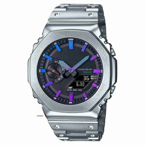 Sport cyfrowy kwarc unisex zegarek GM-B2100 Tope LED pokrętła pełna funkcja czasu wodoodporna stalowa seria paska OAK