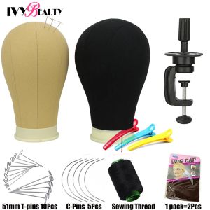 Stands New Color Training Mannequin Head Canvas Block Head For Wig Making Display Hair Styling Mannequin Manikin Head Wig Stand Holder