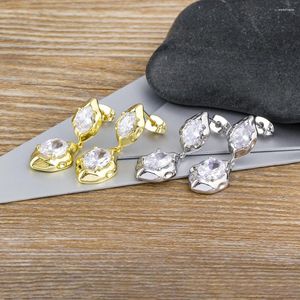 Baumelnde Ohrringe Nidin Eleganter Charme Damen Zirkon Tropfen Ankunft Klassisch Mode Paar Verlobung Hochzeit Schmuck Geschenke