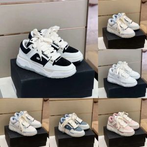 أحذية Desinger SHOES FUDING MA-1 Sneakers Amis chunky platform المدربون Alabaster Alabaster Black Blue Blue Pink Mens Shales Sheals Leather Outdoors Sneakers Sneakers