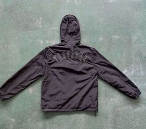 Mężczyźni Trapstar Kurtka sportowa Irongate T Windbreaker-Black 1to1 Najwyższej jakości haftowane litery Kobiety Zapip Ochrona przed słońcem 11Uigh