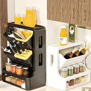 Кухонное хранилище AOLIVIYA, многофункциональная стойка, столешница, бутылка для приправ, палочки для еды, нож, органайзер для кухонных принадлежностей