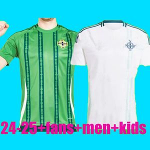 Nordirland 2024 Euro Cup Soccer Jersey New 2025 National Team 24 25 Football Shirt Men Kid Kit Set Home Green Away White Mens Uniform Charles Thompson McNair