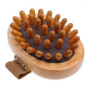 Makeup Brushes Handheld Wooden Massager Body Brush Multi Functional Guasha Scraping Air Cushion For Thigh Shoulder Back Massage Tools