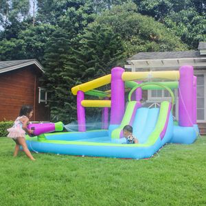 4x2,8x1,9 mh hurtowa nadmuchiwana wodna slajd park sprężynowy zamek Bounce House Sell Combo dla dzieci na zewnątrz z Air Blower001